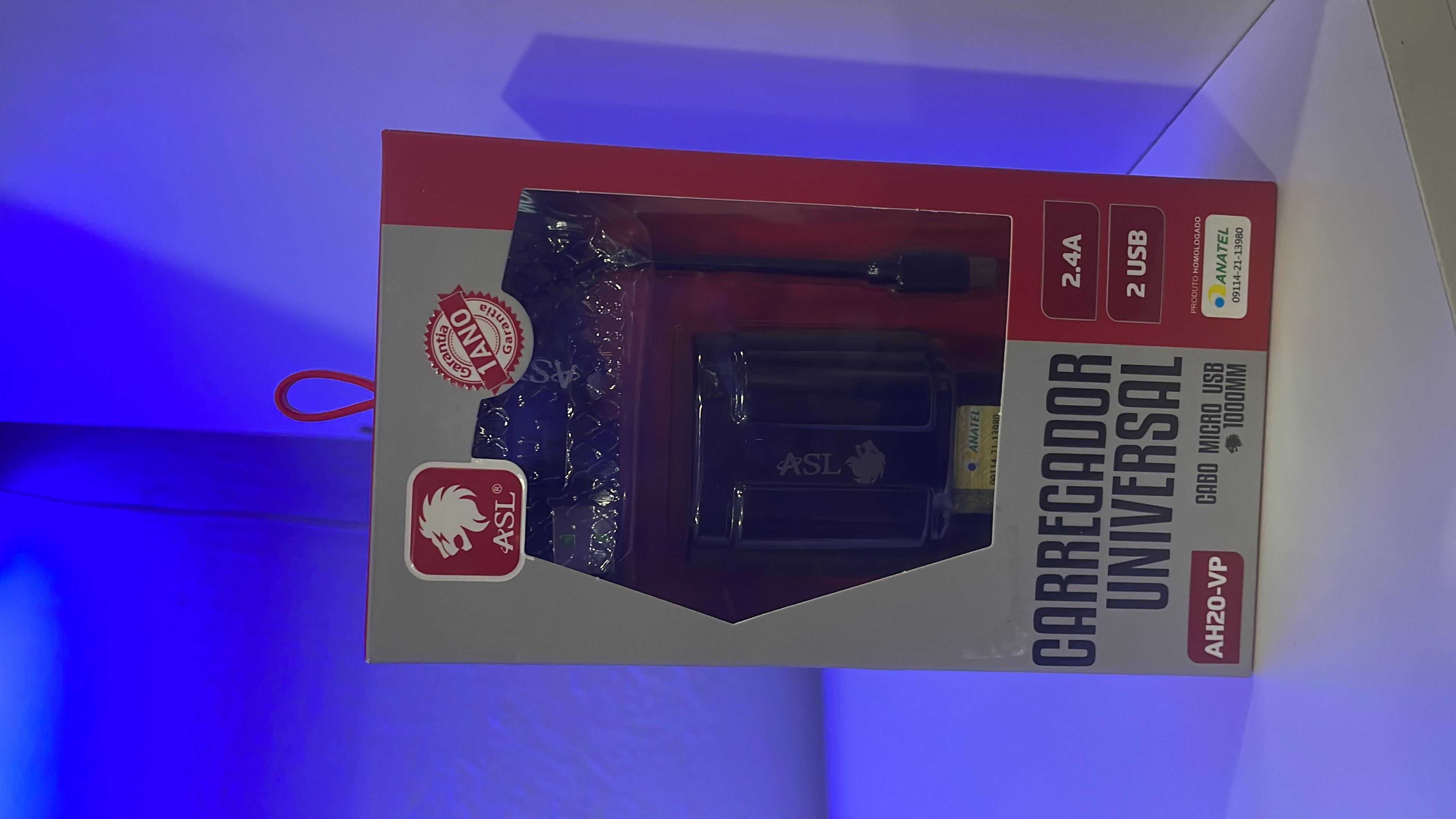 Carregador Universal ASL AH20-VP 2 USB + Cabo Micro USB