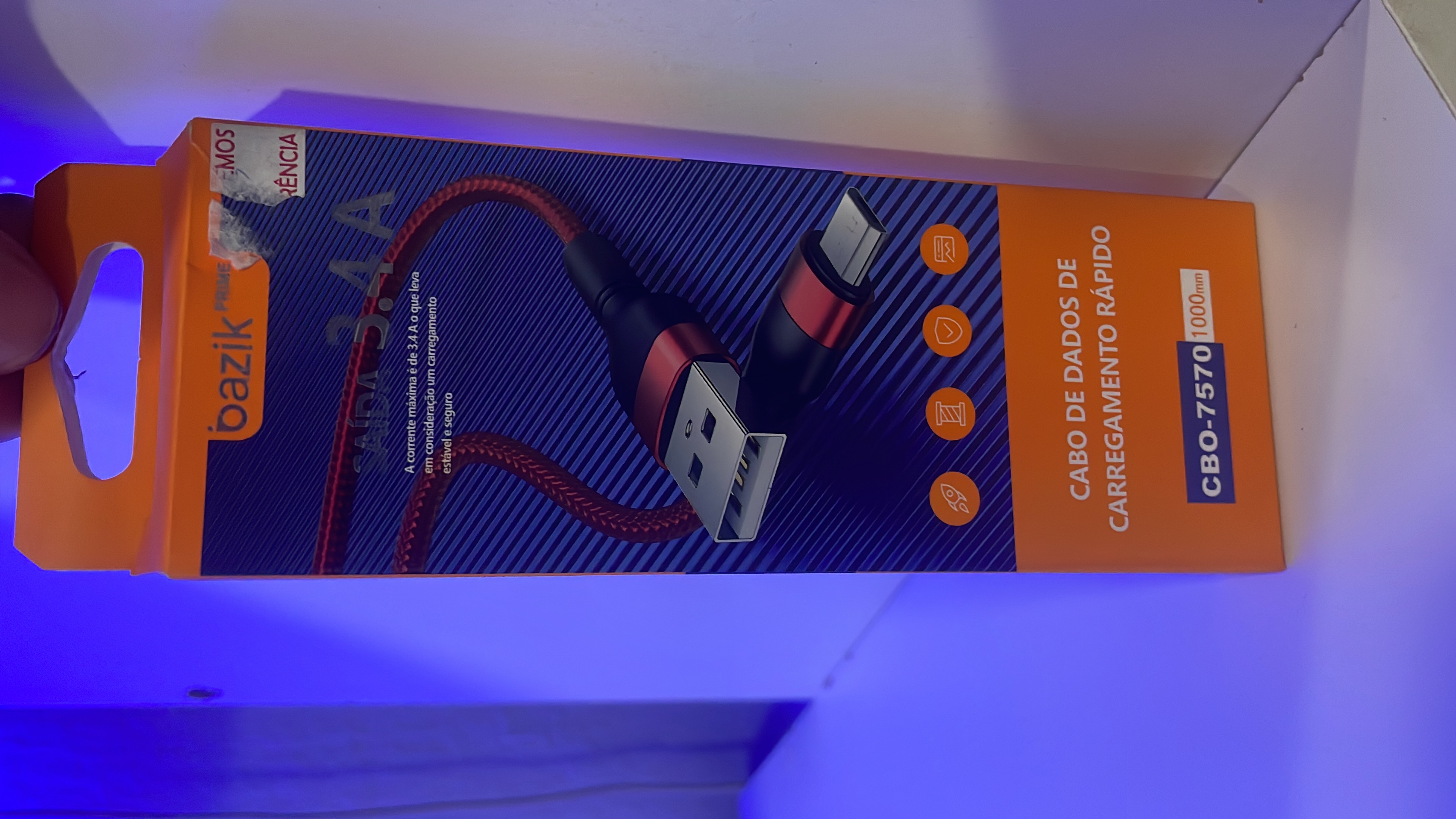 Cabo USB Tipo-C Bazik Prime CBO-7570 3.4A 1m