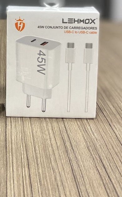 Carregador Lehmox 45W tipo C