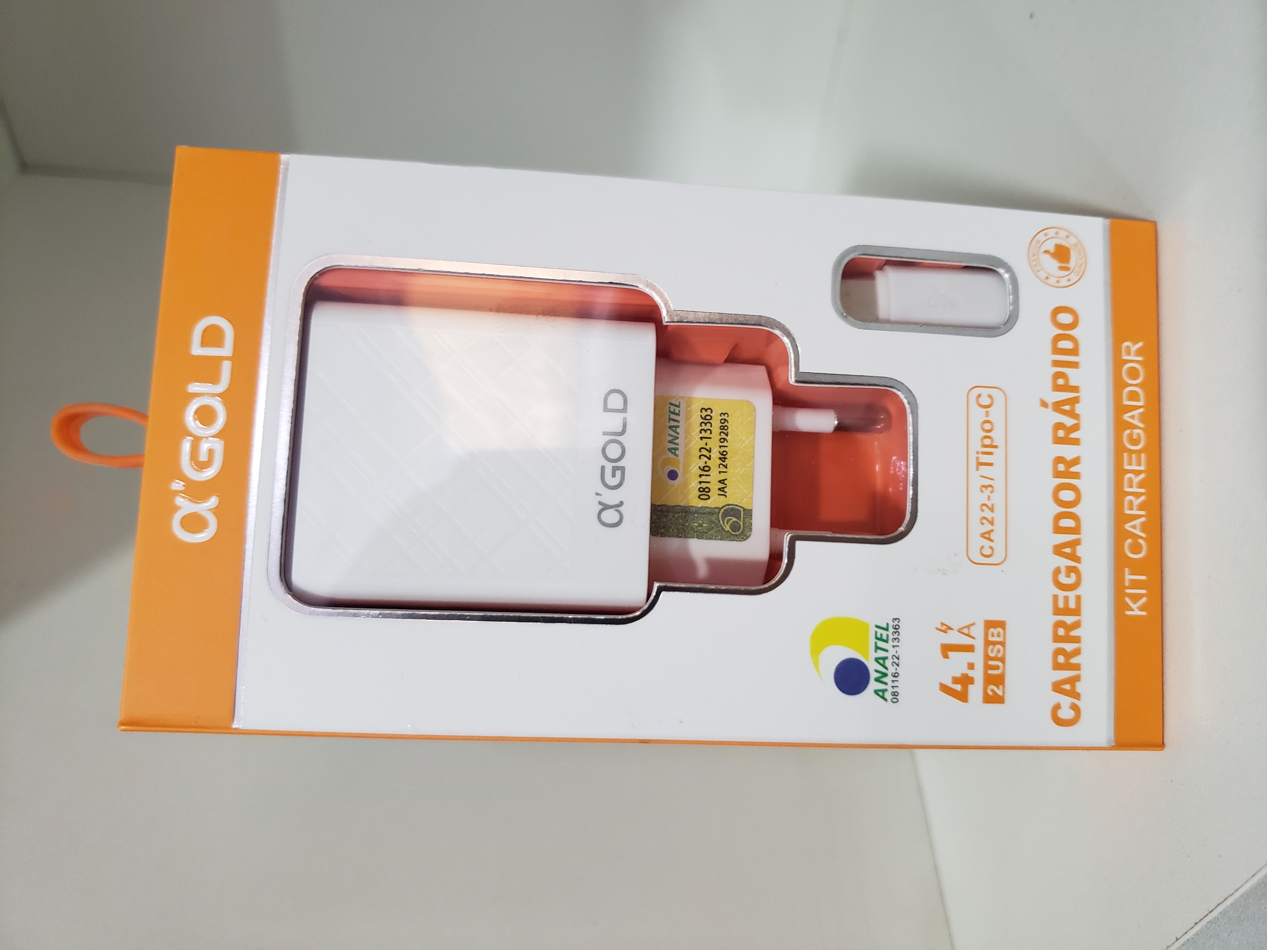 Carregador  a'gold 4.1A Tipo C