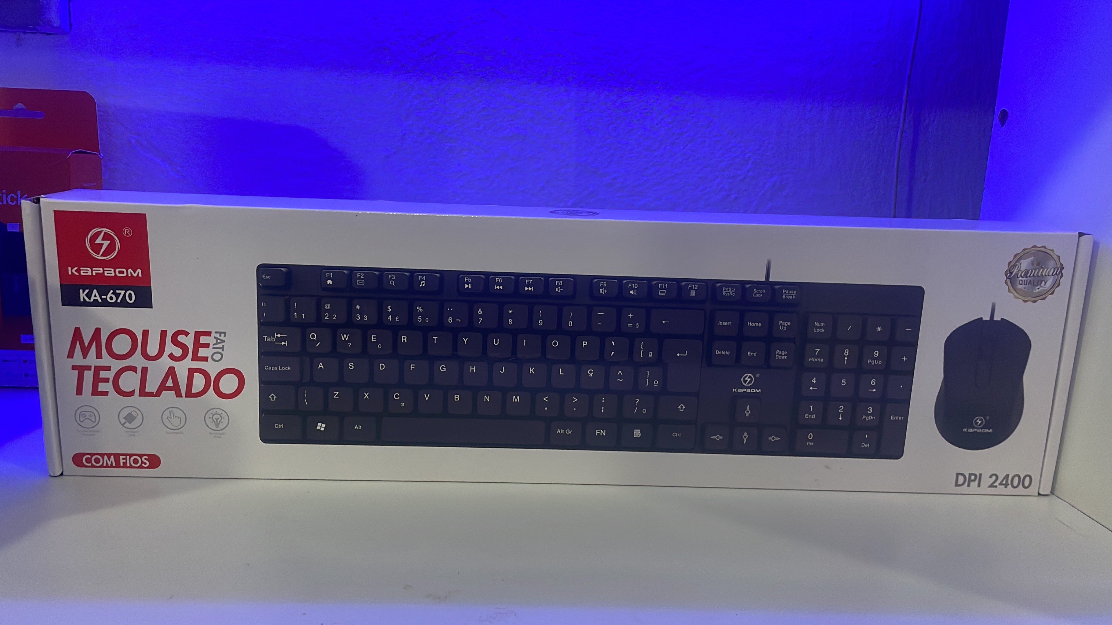 Kit Teclado e Mouse Kapbom KA-670 USB