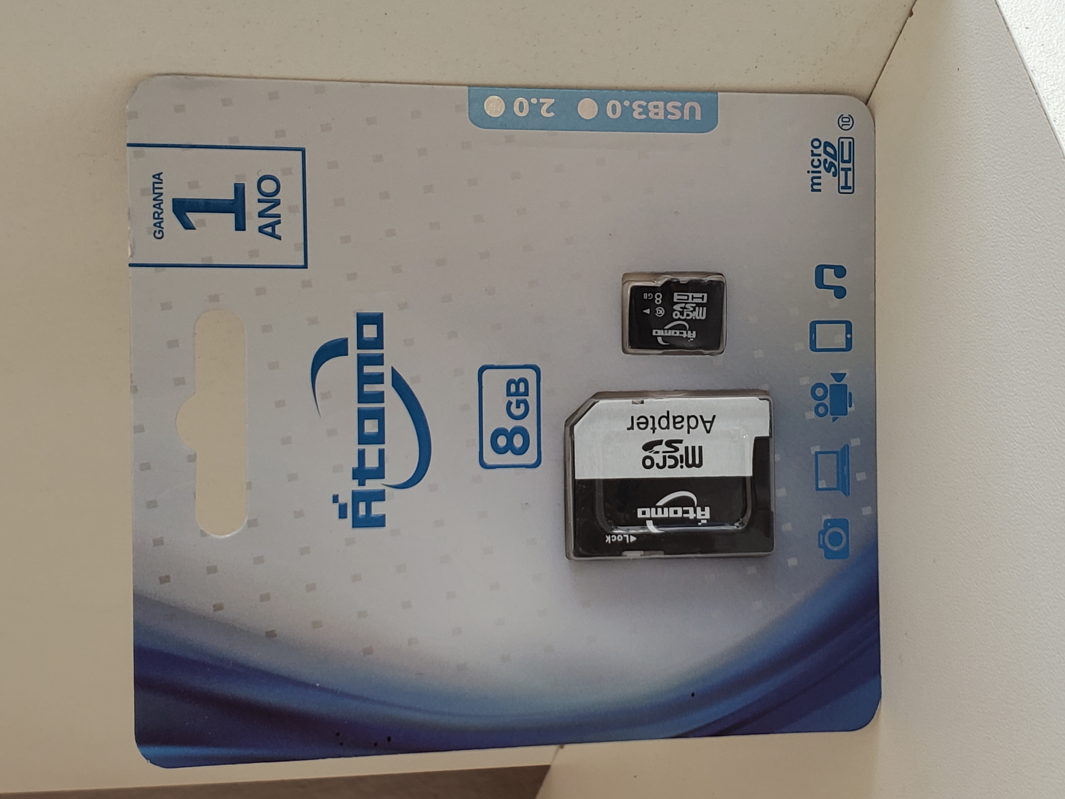 Cartão de memória 8GB Átomo