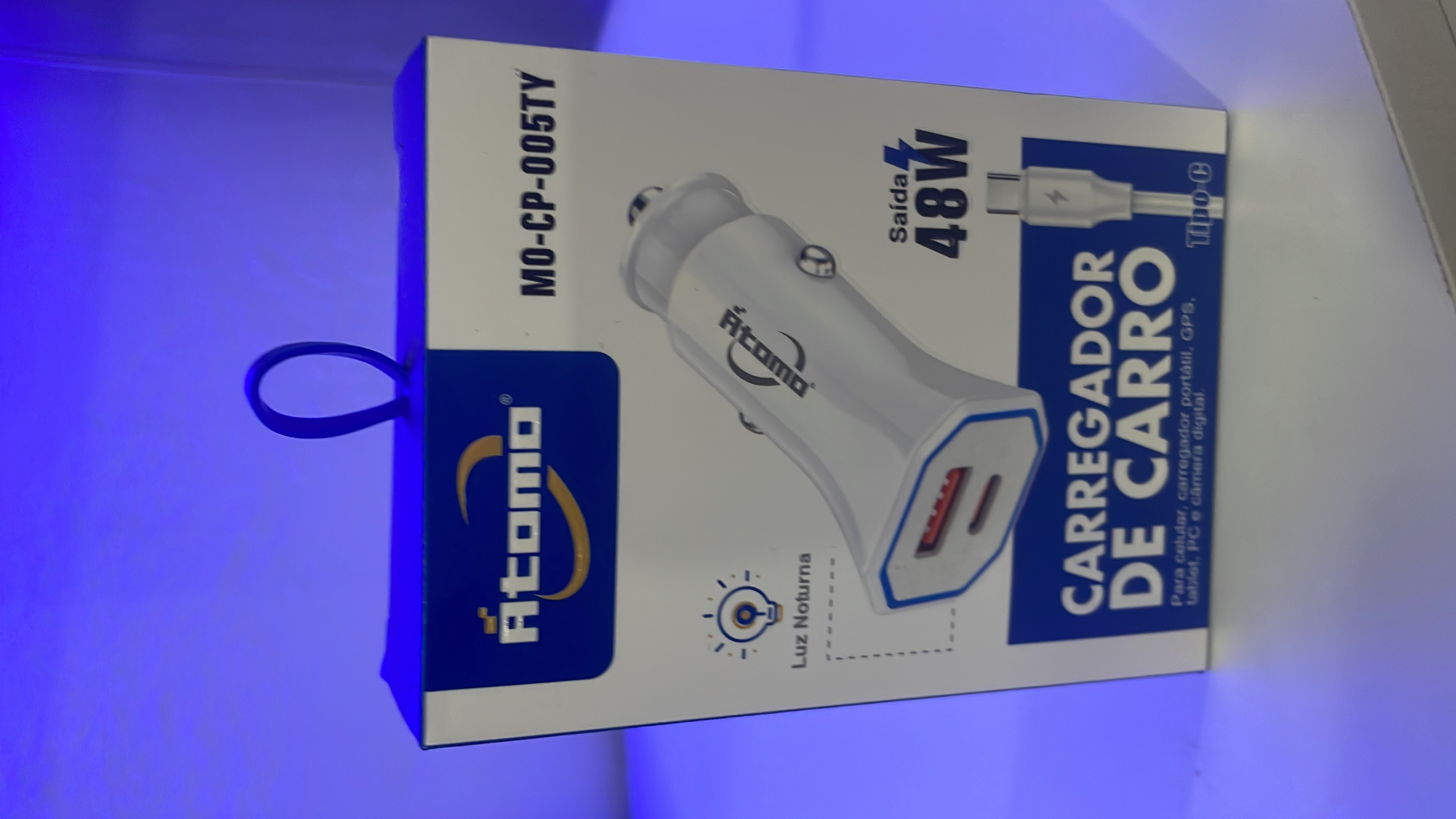 Carregador Veicular Turbo 48W USB + USB-C