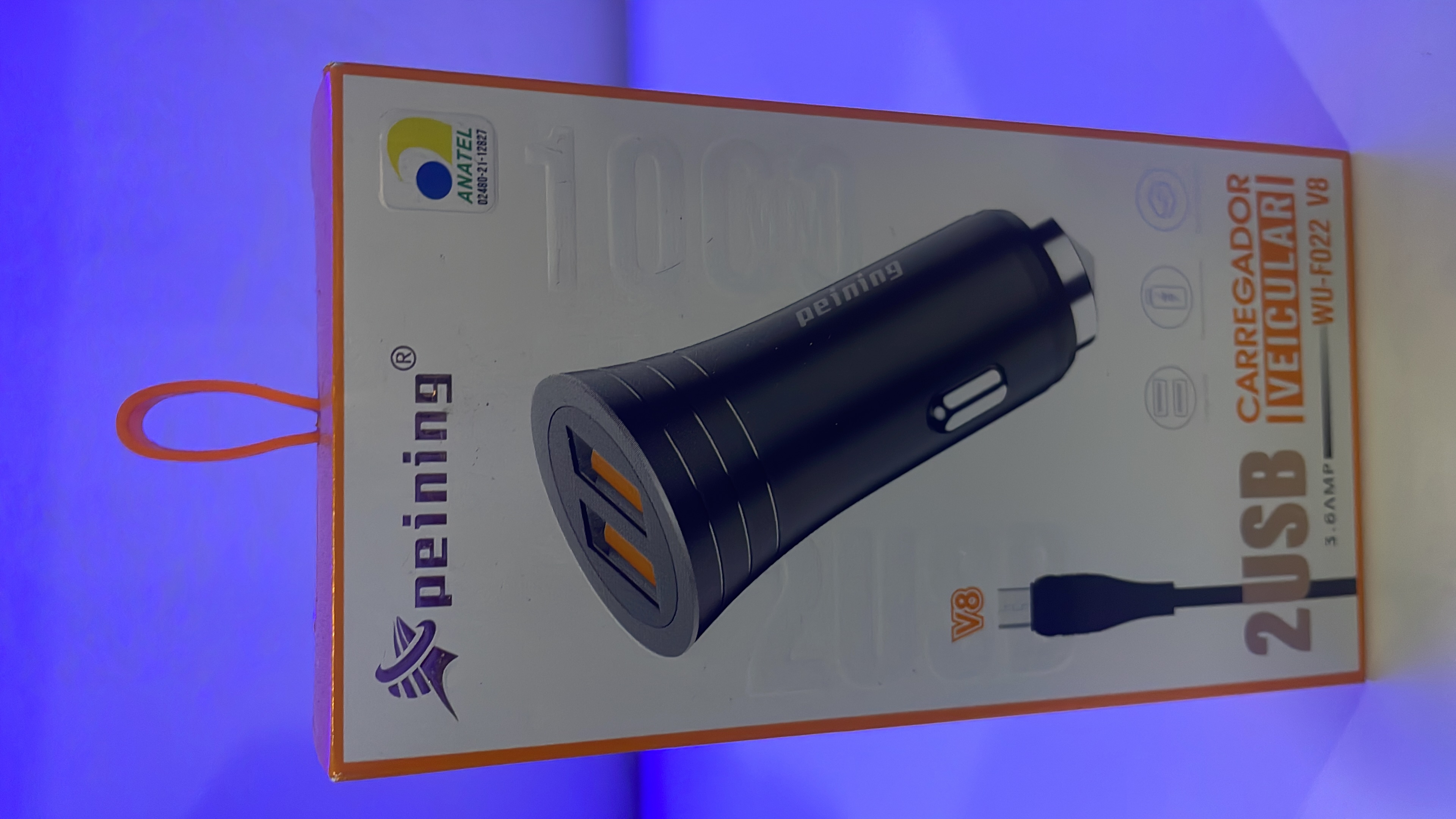 Carregador Veicular 2 USB + Cabo Micro-USB