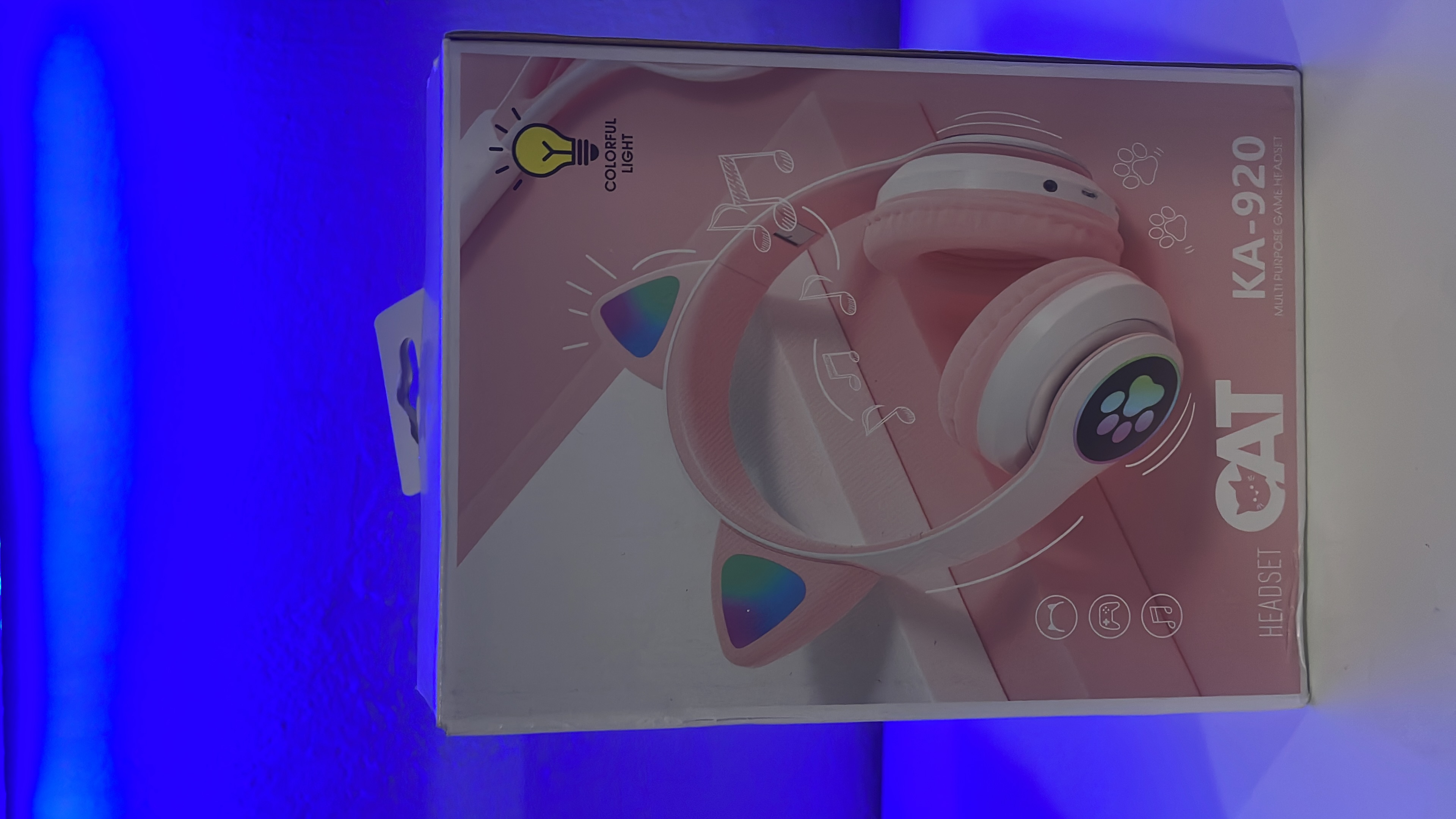 Headset Cat Ear LED KA-920